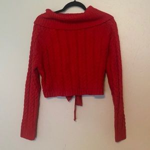 Cherry red sweater, size Large. Perfect for the holidays.